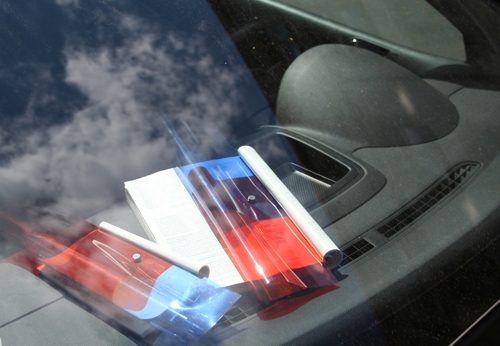 <p>Conditions for neurotransmission [P.O.V.]</p><p> </p><p>2016<br />compressed car, 2 cars, one driver, 12 acrylic rods<br />with connectors, ipad, ipod, 2 laptops, 2 external<br />webcams, 3 acrylic mirrors, 2 books, light filters,<br />looped sound piece, internet live stream<br />dimensions variable</p>