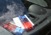 <p>Conditions for neurotransmission [P.O.V.]</p><p> </p><p>2016<br />compressed car, 2 cars, one driver, 12 acrylic rods<br />with connectors, ipad, ipod, 2 laptops, 2 external<br />webcams, 3 acrylic mirrors, 2 books, light filters,<br />looped sound piece, internet live stream<br />dimensions variable</p>