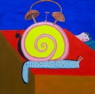 <p>Die Weckerschnecke 1<br /><br />2012<br />acrylic on paper<br />25 x 25 cm</p>