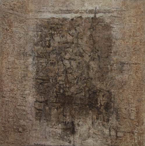 K. F. Dahmen<br /><br />La Roue, 1959<br />mixed media<br />110 x 110 cm
