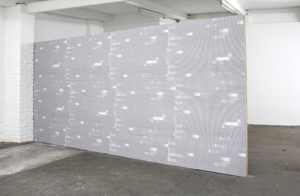 <p>MIND PORTRAIT (SLICE)</p><p> </p><p> </p><p>2011</p><p>Fly-posters, chipboard, timber</p><p>207 x 500 x 7,5 cm</p>