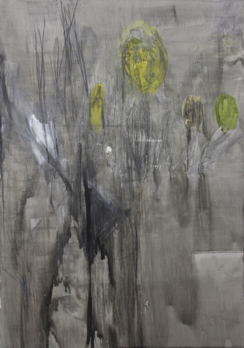 Frauke Boggasch<br /><br />Untitled, 2009<br />Oil and graphite on canvas<br />200 x 140 cm