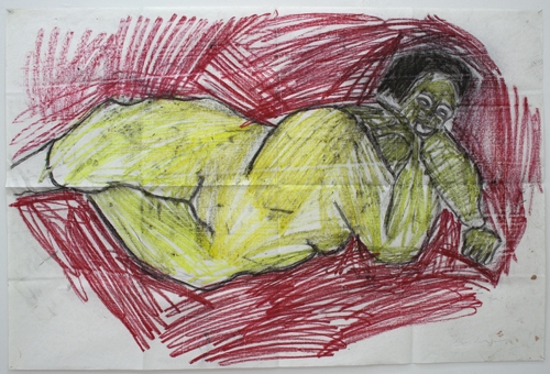 <p>Untitled</p><p> </p><p>2014</p><p>wax crayon on paper<br />99,5 x 149 cm</p>