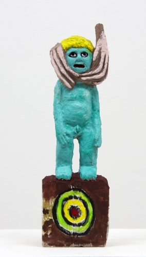 <p>Hommage à Gislebertus</p><p> </p><p>2011<br />Acrylic and metal leaf on sandstone<br />55 x 16 x 10,5 cm</p>