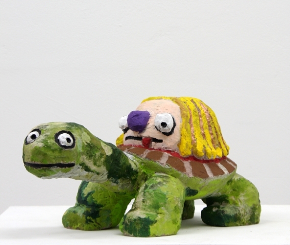 <p>Collector</p><p> </p><p>2011<br />Acrylic on sandstone<br />23 x 23 x 46 cm</p>