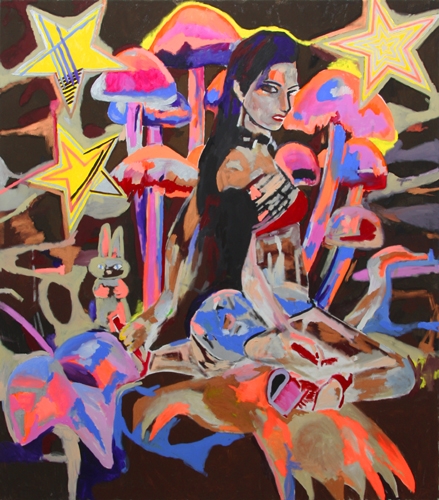 <p>Holla</p><p> </p><p>2011<br />Acrylic, oil and gouache on cotton<br />170 x 150 cm</p>