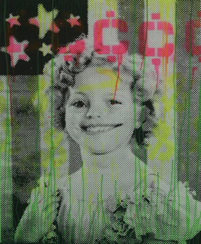 <p>Iconic Government (fluo)</p><p><br />2009</p><p>Silkscreen and paper varnish on wood</p><p>100 x 80 x 4 cm</p>