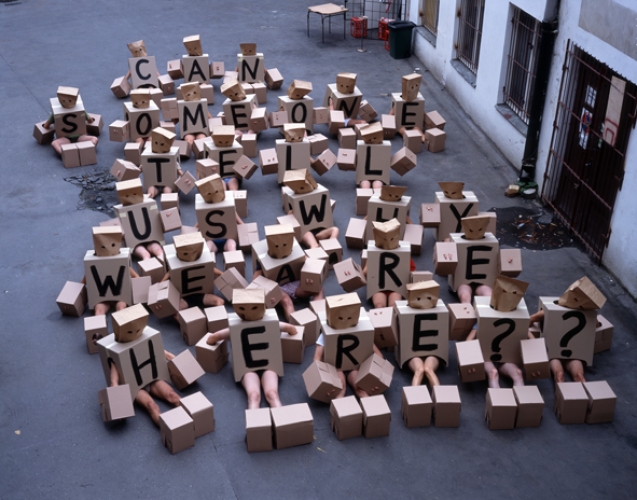 <p>Olaf Breuning</p><p><br />Can someone tell us why we are here??, 2006<br />Laminated c-print on aluminium<br />121 x 154 cm</p>